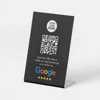 Google-Bewertungen | Business Review Link QR Code  Sockelschild