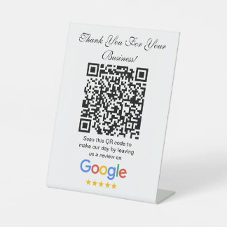 Google-Bewertungen | Business Review Link QR Code Sockelschild
