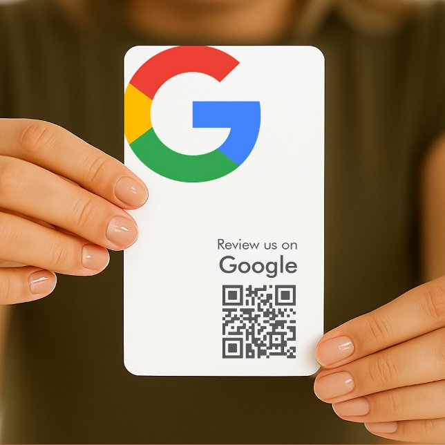 Google-Bewertungen | Business Review Link QR Code Visitenkarte (Gain Google reviews & grow your business with these editable call-to-action rating request cards.)