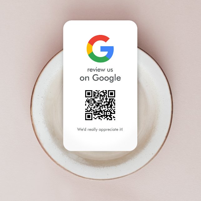 Google-Bewertungen | Business Review Link QR Code Visitenkarte (Gain Google reviews & grow your business with these editable  rating request business cards.)