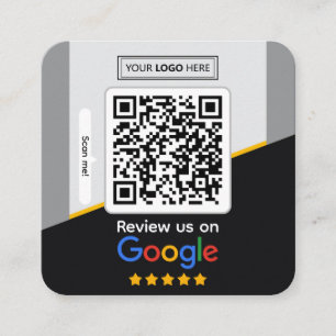 Google Bewertungen Geschäftsbewertungs-Link-QR-C Quadratische Visitenkarte