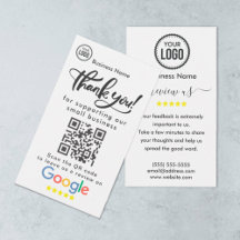 Google-Bewertungen mit Dankeschön und QR-Code