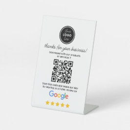 Google-Bewertungen mit Link QR-Code Sockelschild