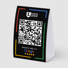 Google Bewertungen mit QR-Code Tischaufsteller