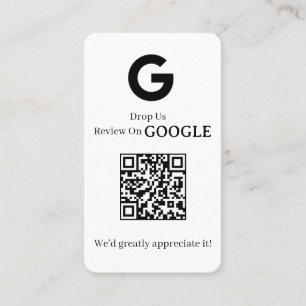 Google Bewertungen QR Benutzerdefinierter Geschä Visitenkarte