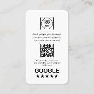 Google Bewertungen QR Benutzerdefinierter Geschä Visitenkarte