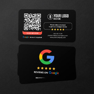 Google Bewertungen QR-Code Bewerte Mein Geschäft 5 Visitenkarte