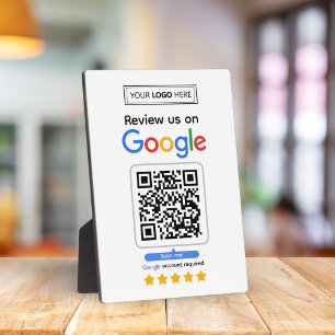 Google Bewertungen QR-Code für Geschäftsbewertun Fotoplatte