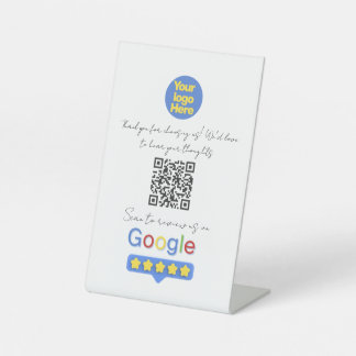Google Bewertungen | QR-Code für Geschäftsbewertun Sockelschild