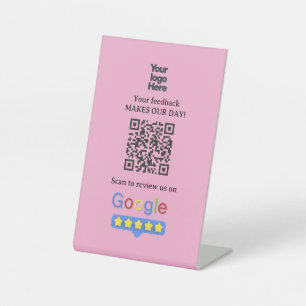 Google Bewertungen QR-Code für Geschäftsbewertun Sockelschild