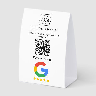 Google Bewertungen QR-Code Geschäft-Logo-Tischschi Tischaufsteller