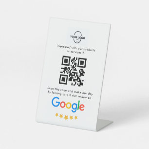 Google-Bewertungen   QR-Code Sockelschild