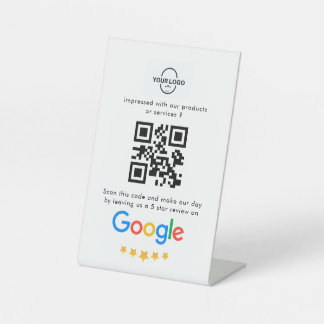 Google-Bewertungen | QR-Code Sockelschild
