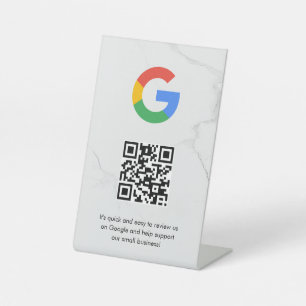 Google Bewertungen QR-Code-Tischschild Sockelschild