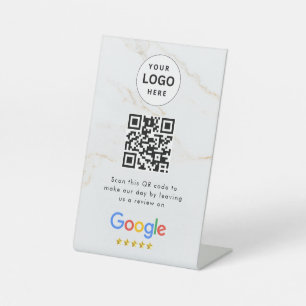 Google Bewertungen QR-Code-Tischschild Sockelschild
