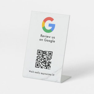 Google Bewertungen QR-Code-Tischschild Sockelschild