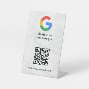 Google Bewertungen QR-Code-Tischschild Sockelschild