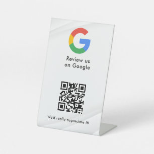 Google Bewertungen QR-Code-Tischschild Sockelschild