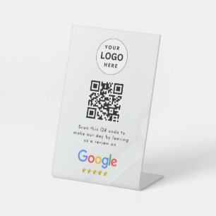 Google Bewertungen QR-Code-Tischschild Sockelschild