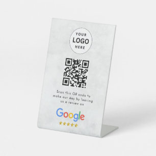 Google Bewertungen QR-Code-Tischschild Sockelschild