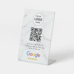 Google Bewertungen QR-Code-Tischschild Sockelschild