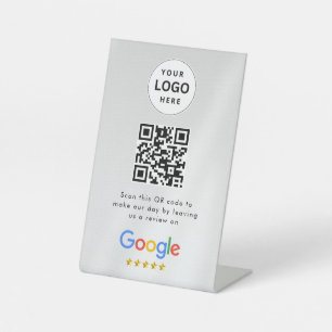 Google Bewertungen QR-Code-Tischschild Sockelschild