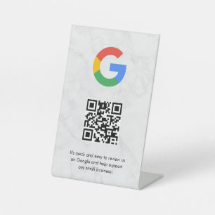 Google Bewertungen QR-Code-Tischschild Sockelschild