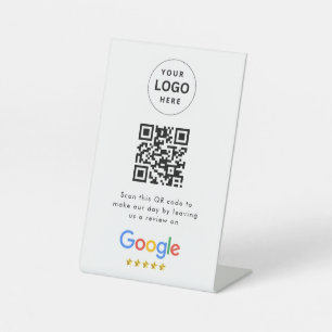 Google Bewertungen QR-Code-Tischschild Sockelschild