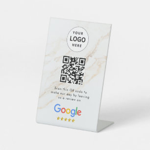 Google Bewertungen QR-Code-Tischschild Sockelschild