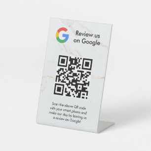 Google Bewertungen QR-Code-Tischschild Sockelschild