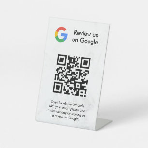 Google Bewertungen QR-Code-Tischschild Sockelschild