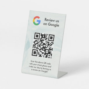 Google Bewertungen QR-Code-Tischschild Sockelschild