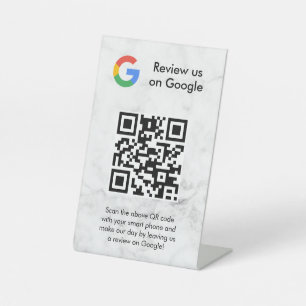 Google Bewertungen QR-Code-Tischschild Sockelschild