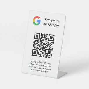 Google Bewertungen QR-Code-Tischschild Sockelschild