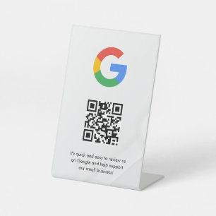 Google Bewertungen QR-Code-Tischschild Sockelschild