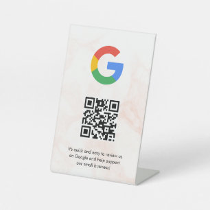 Google Bewertungen QR-Code-Tischschild Sockelschild