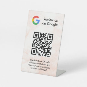 Google Bewertungen QR-Code-Tischschild Sockelschild