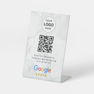 Google Bewertungen QR-Code-Tischschild Sockelschild