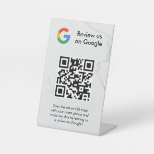 Google Bewertungen QR-Code-Tischschild Sockelschild