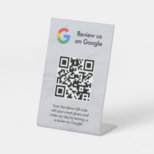 Google Bewertungen QR-Code-Tischschild Sockelschild