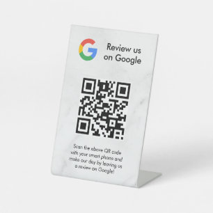 Google Bewertungen QR-Code-Tischschild Sockelschild