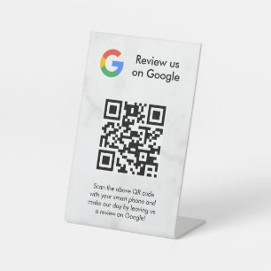 Google Bewertungen QR-Code-Tischschild Sockelschild