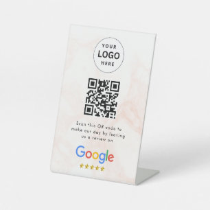 Google Bewertungen QR-Code-Tischschild Sockelschild