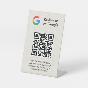 Google Bewertungen QR-Code-Tischschild Sockelschild