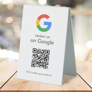 Google Bewertungen Tischschild QR-Code-Podest Tischaufsteller