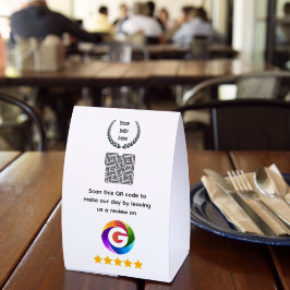Google Bewertungen Tischschild | QR-Code Sockel Tischaufsteller