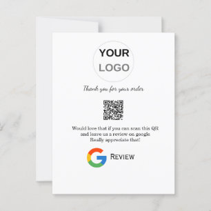 Google Bewertungs-Logo für Unternehmen Scan QR Bew Postkarte