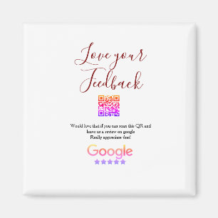 Google Bewertungs-Logo Geschäft Scan QR Bewertung Magnet