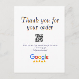 Google Bewertungs-Logo Geschäft Scan QR Bewertung Postkarte