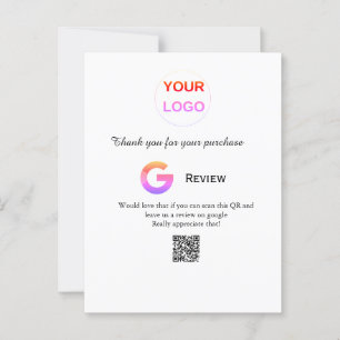 Google Bewertungs-Logo Geschäft Scan QR Bewertung Postkarte